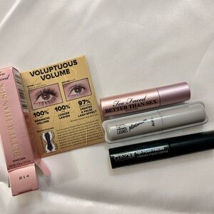Clinique, too faced, tarte mascara 3 pc